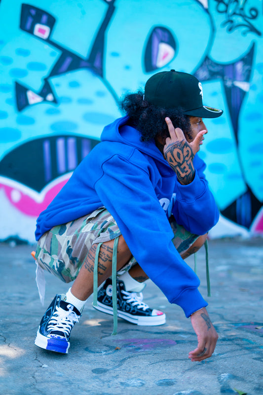 Blue Fuck Off Hoodie