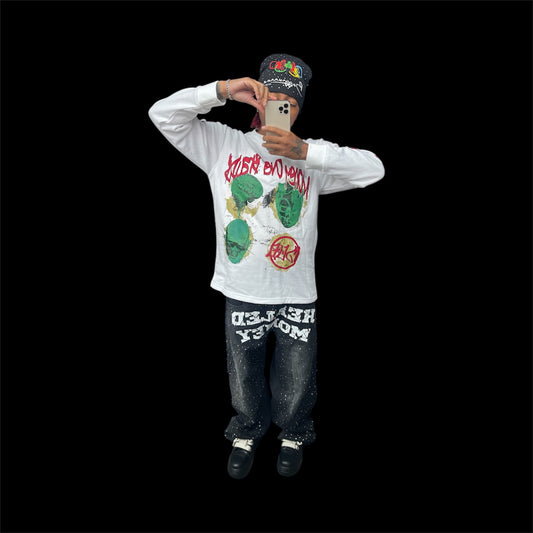 Healed Money Black Rhinestone Jeans